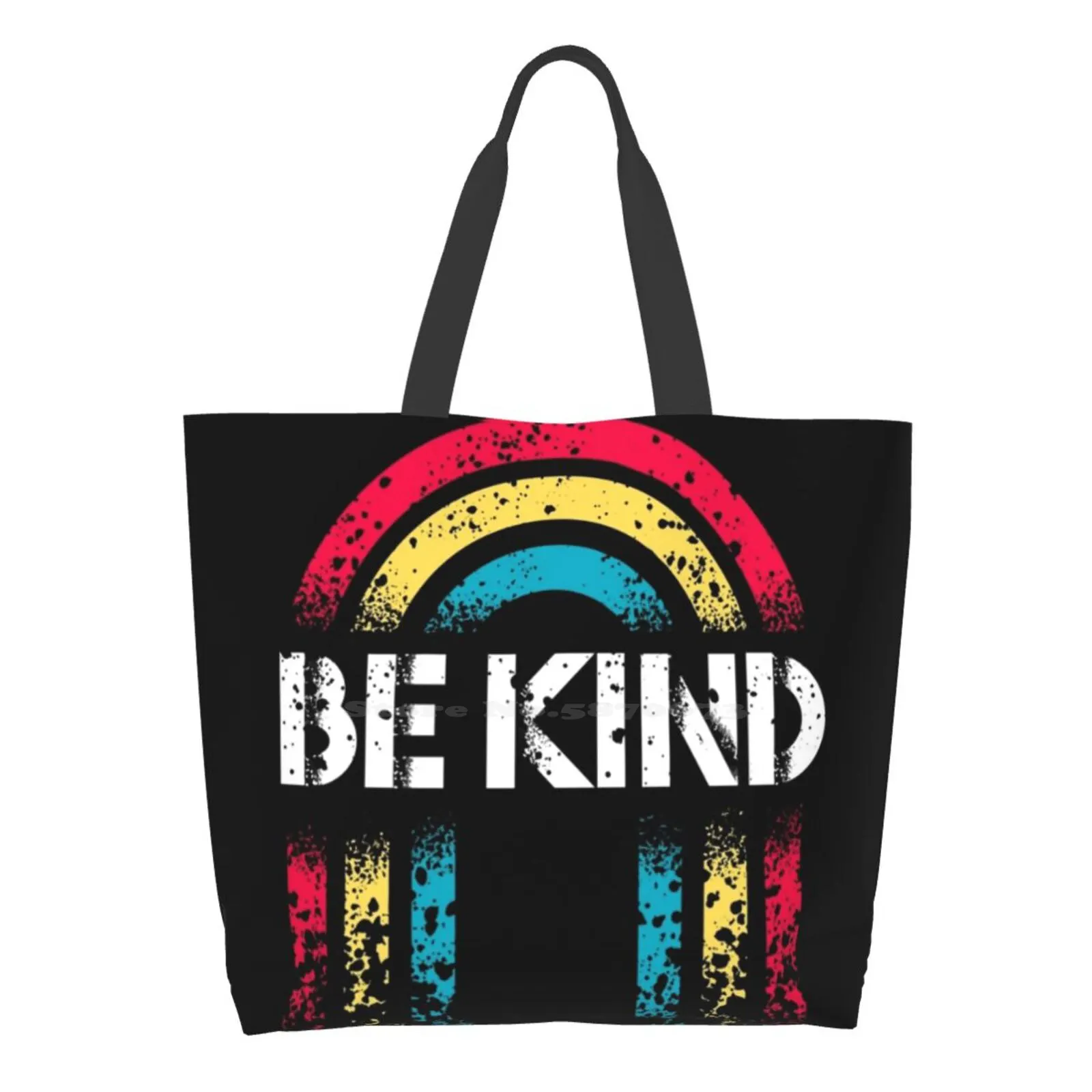 

Be Kind Vintage Hippie Rainbow Worn Out Distressed Retro High Quality Large Size Tote Bag Be Kind Kind Kindness Love Compassion