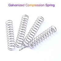 5pcs galvanized compression spring wire dia 0 9mm spring steel y type compressed spring return spring length 10 60mm