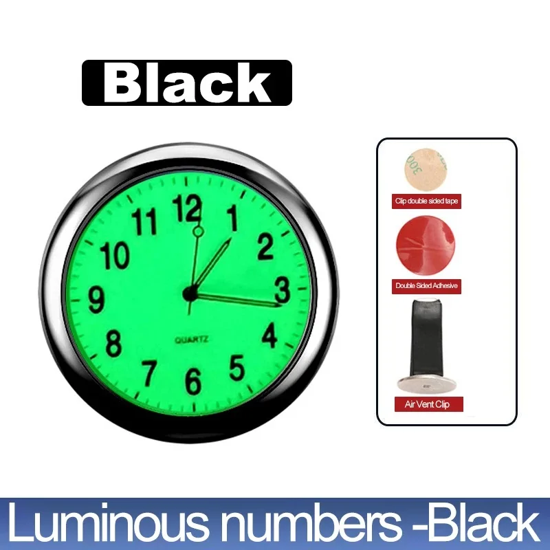 

Модные светящиеся мини-часы для автомобиля, автомобильные цифровые часы с внутренней палочкой, механические кварцевые часы, аксессуары для украшения автомобиля