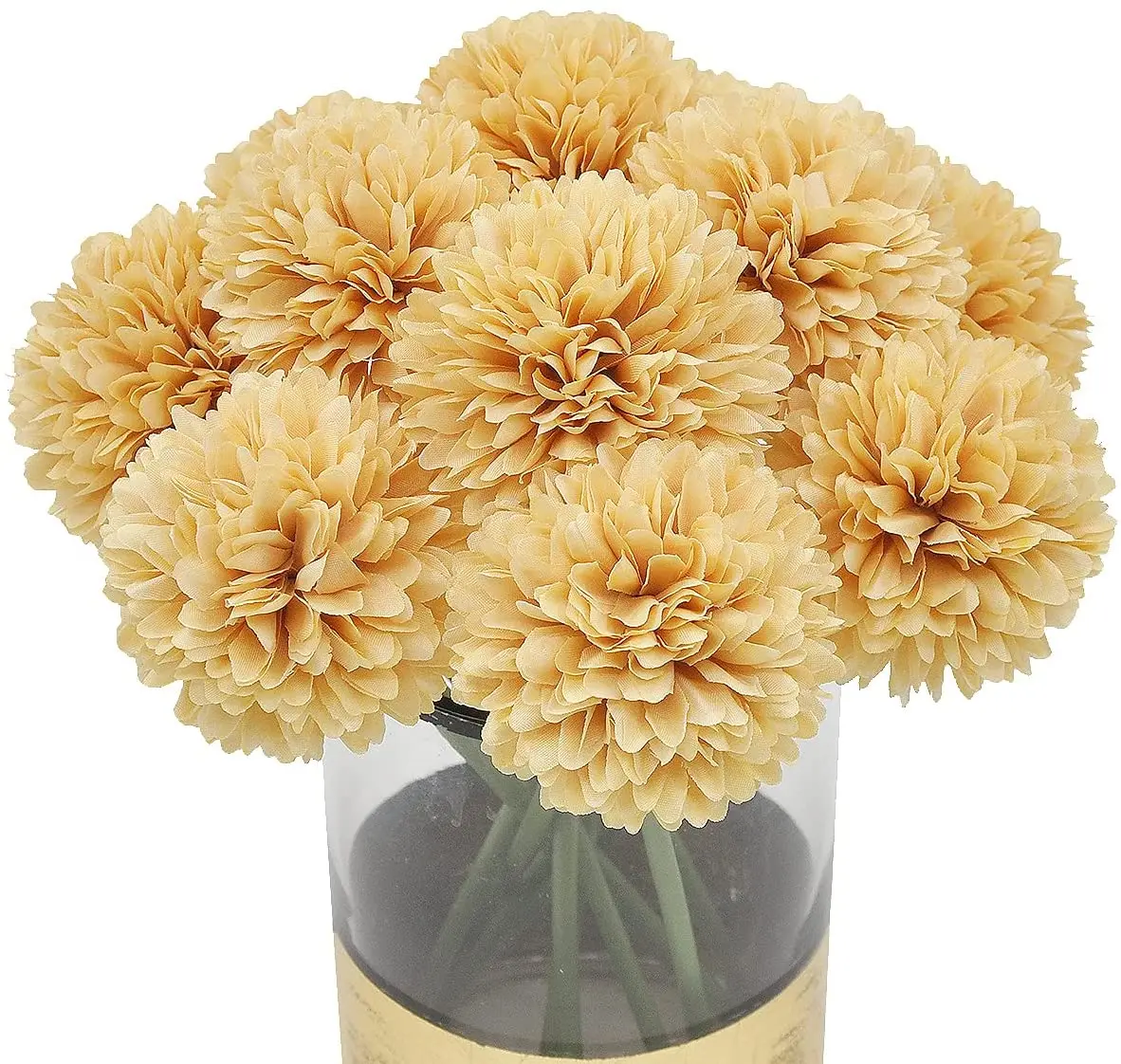 

10Pcs Artificial Fake Flower Plants Silk Chrysanthemum Ball Hydrangea Arrangements Wedding Bouquets Decor Home Kitchen Garden