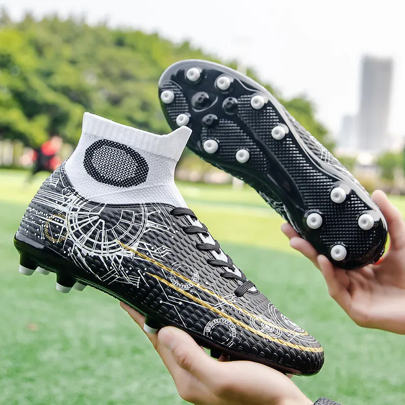 Professional High-top Men's Football Boots High-quality Breathable  Soccer Shoes For Men Non-slip Women Football Training Shoes