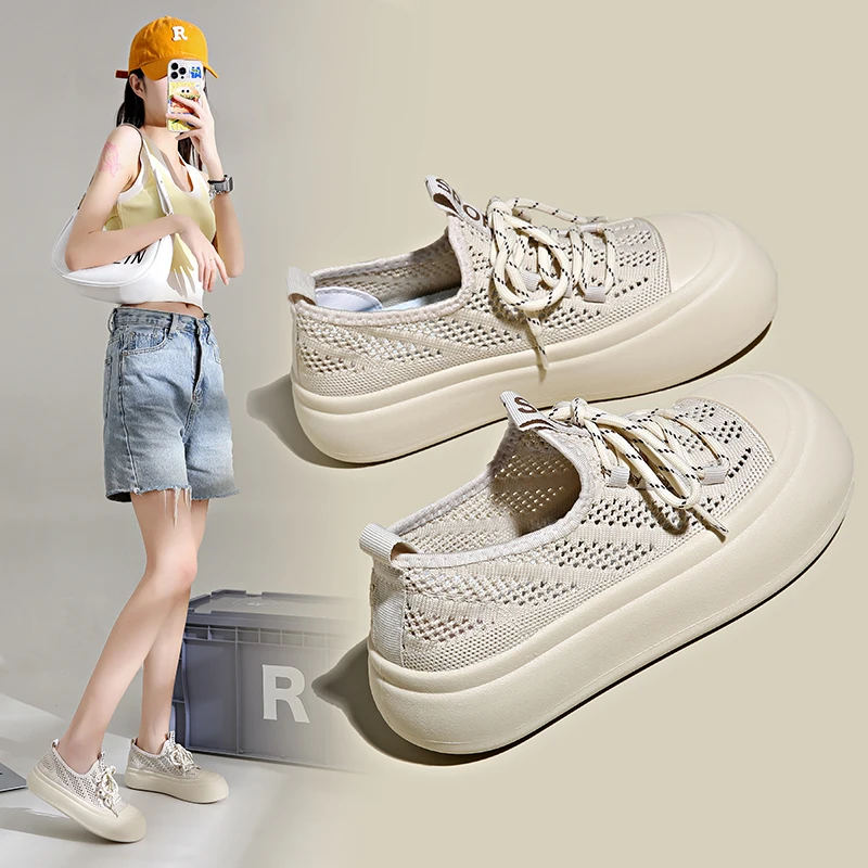 

Sneakers Women Mesh Casual Shoes for Women Chunky Sport Walking Shoes Ladies Summer Canvas Sneakers New