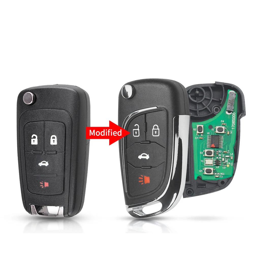 

KEYYOU модифицированный 2/3/4BT автомобильный откидной дистанционный ключ 315/433 МГц ID46 чип для OPEL/VAUXHALL Astra J Corsa E Insignia Zafira C 2009-2016