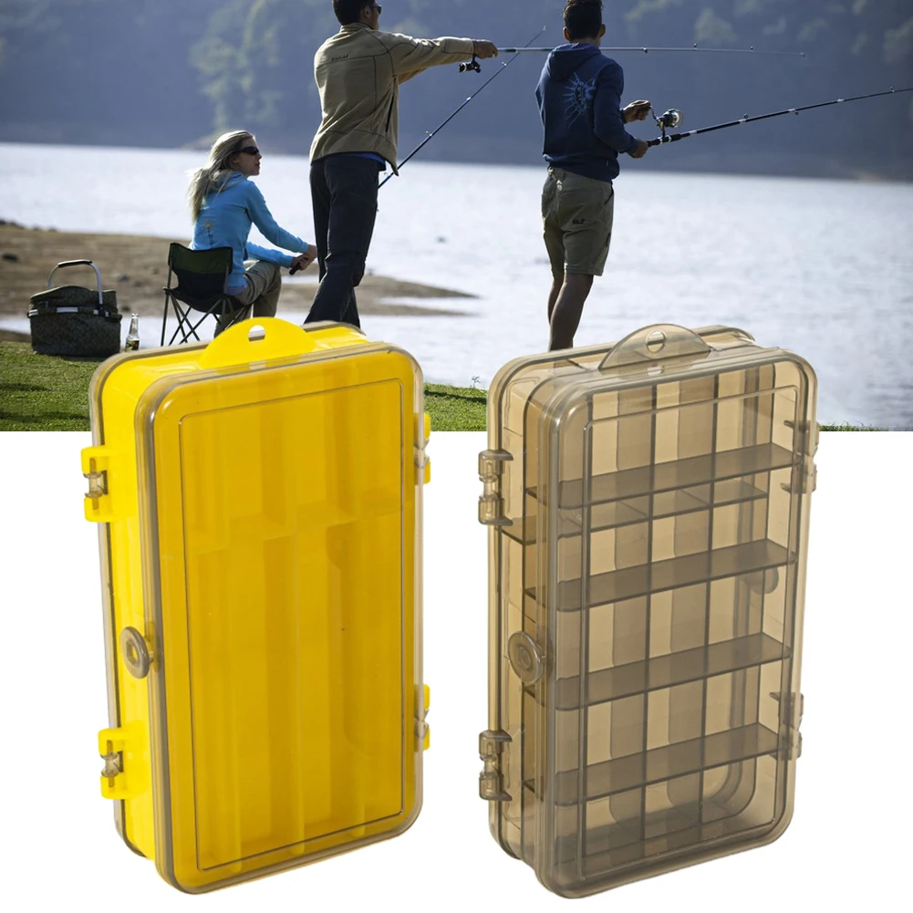 Portable Double Sided Fishing Lure Bait Tackle Storage Box Fishing Accessories Double-opening Design, Double The Capacity enlarge