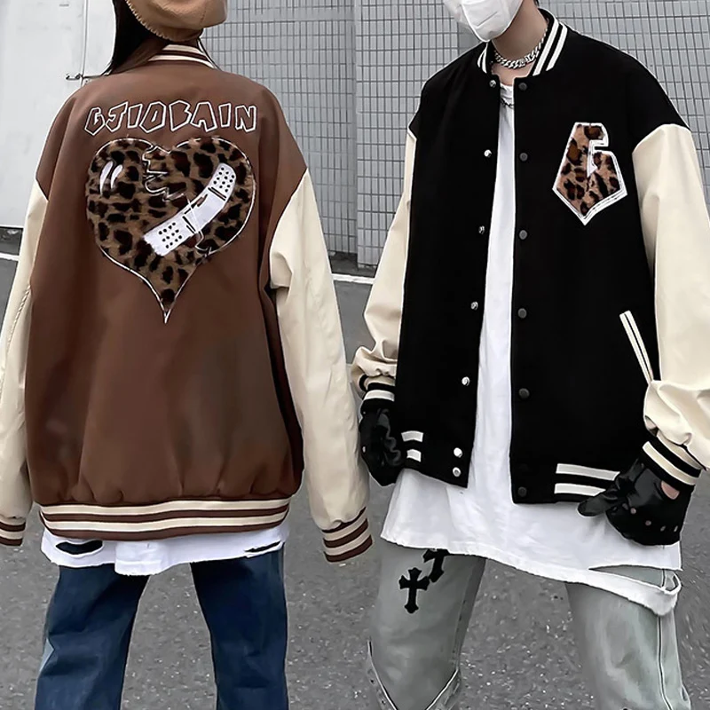 Куртка-бомбер женская с вышивкой сердца винтажная бейсбольная куртка из