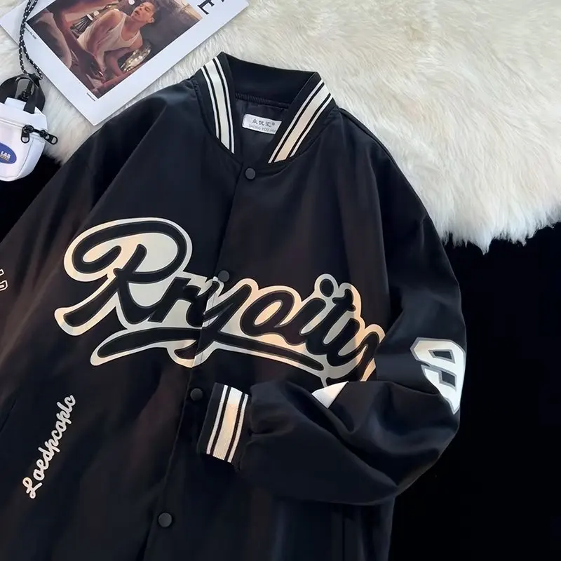 

Hip Hop Streetwear Bomber Jacket Women Harajuku Fashion Korean Oversized Baseball College Uniform Varsity Men Coat Clothes