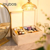 joybos storage fabric box fordable drawer organizer with lid large underwear clothes quilt for household make up tool box