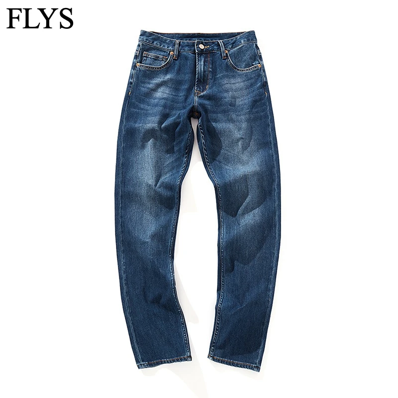 

2022 Summer Thin Light Business Leisure Washed-out Nostalgic Men's Jeans Loose Straight High Elastic High-End Men's Pants