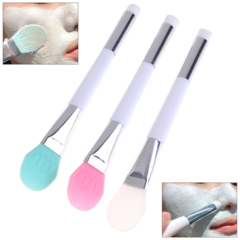 

1Pcs Cosmetic Beauty Tool Skin-Care Concealer Makeup Brushes Silica Gel Wool Fiber Blending Double-Ended Facial Mask Brush