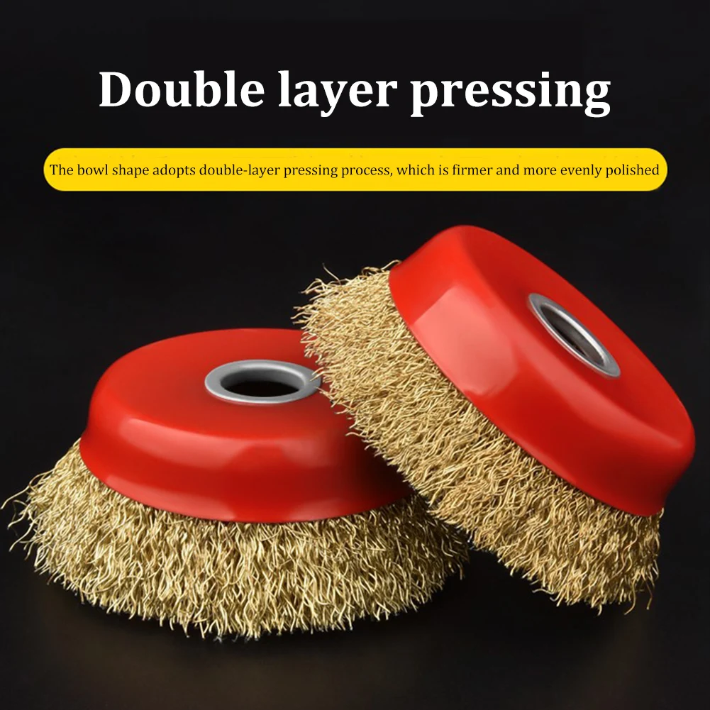 

Wire Wheel Brush Cup Wire Brush for Drill Coarse Crimped Steel Wire for Cleaning Rust Burr Paints Polishing Drill Tool 16mm/22mm