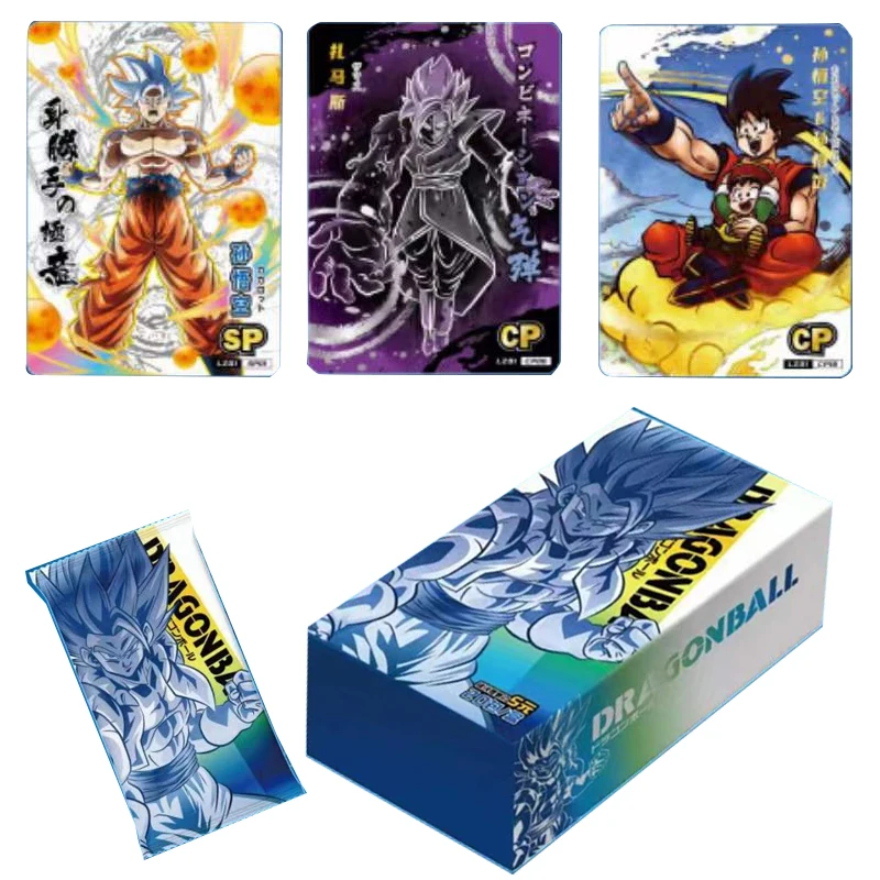 

2022 New Original Bandai Anime DRAGON BALL Z Super Saiyan SSP Flash Card Hero Son Goku KidsToy Gifts Game Cards