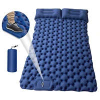 2 person camping mat with air pillow portable air mattress waterproof backpacking sleeping pad for hiking camping fishing hiking