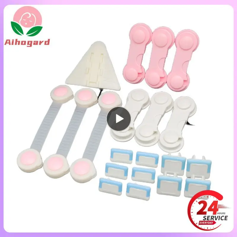 

/set Child Safety Cabinet Lock Baby Anti-theft Protector To Prevent Babies From Opening The Door At Will ABS Safety Lock