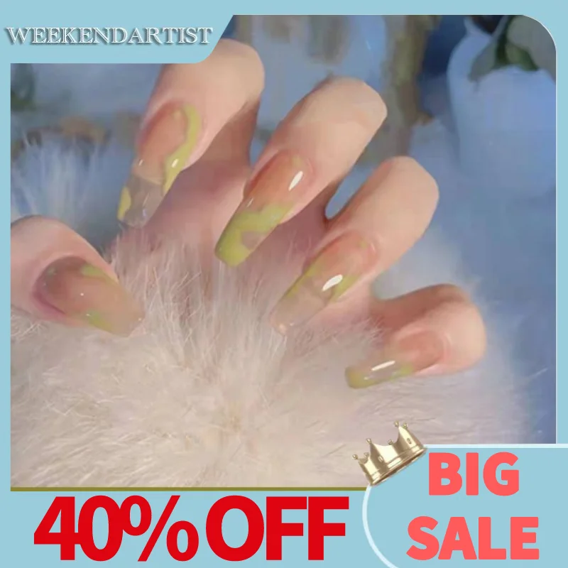 

24 шт./коробка, накладные искусственные ногти