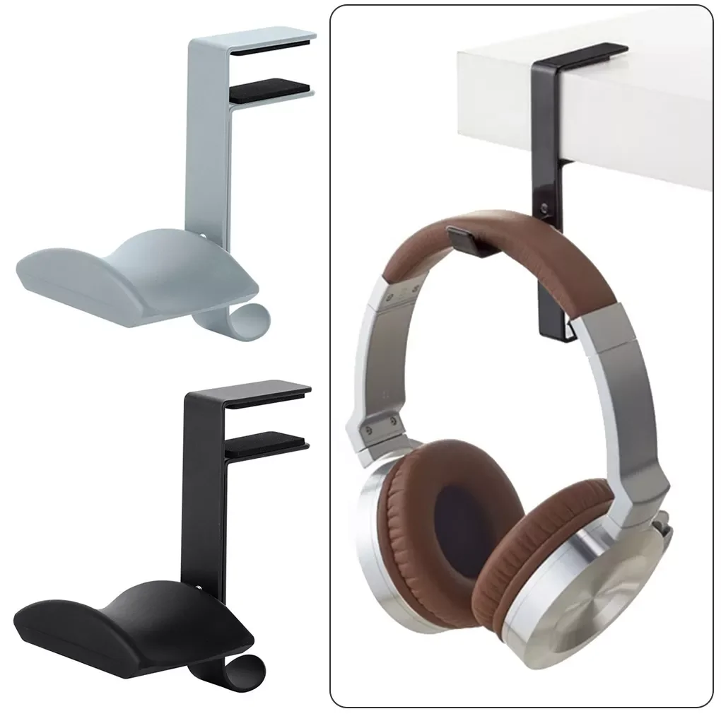 

2023 2022 New Desk Mount Universal Office Hanger Gaming Headphone Stand Bracket Display Rack Headset Holder Space Saving Table C