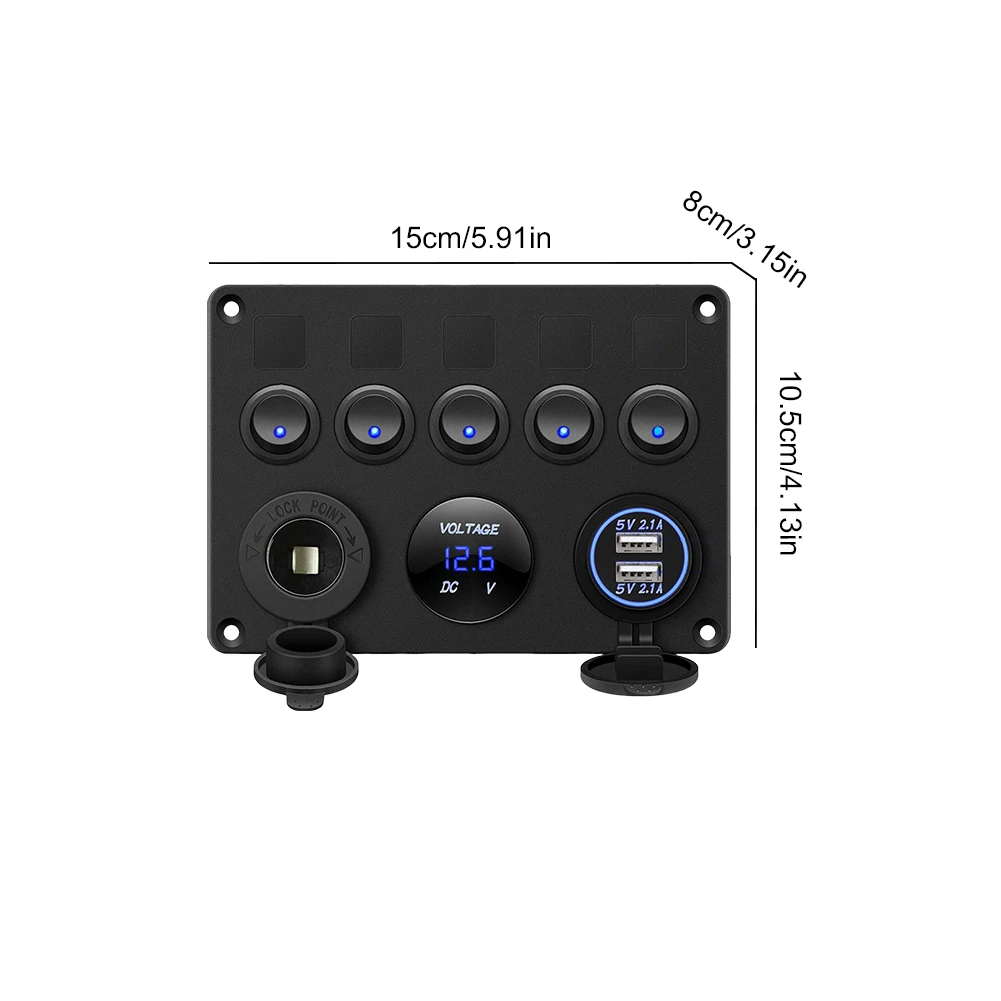 5 каналов 12 В/24 В встроенный блок предохранителей панель переключателя лодки