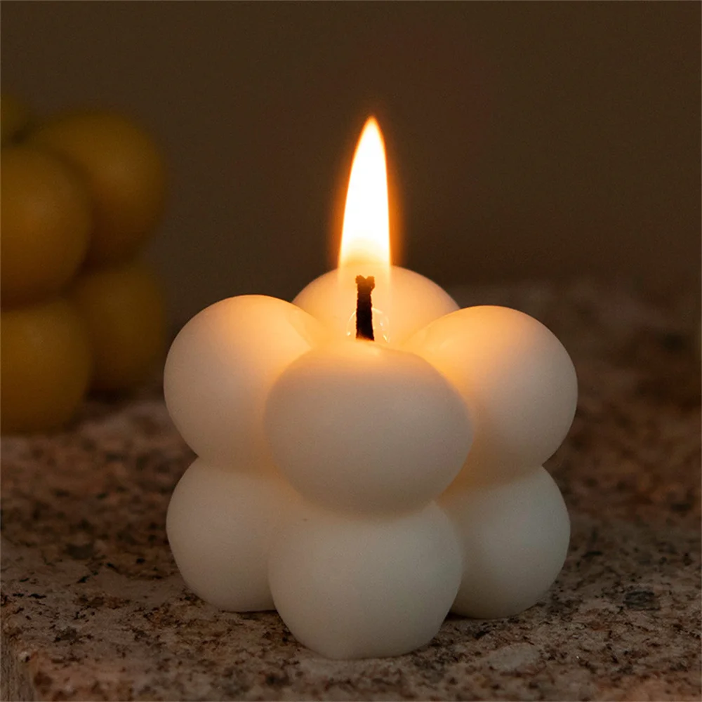 

3D Cube Candle Silicone Mold DIY Scented Candle Soap Making Chocolate Mousse Desserts Pastry Baking Tool Cake Decor Mould