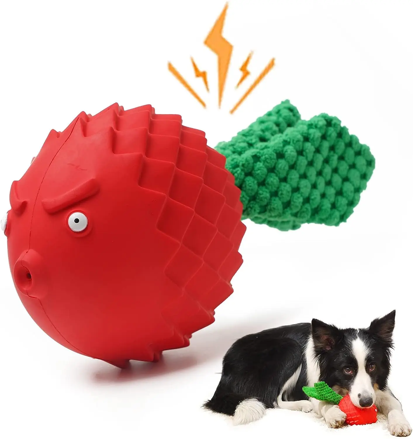 

Жевательные игрушки для собак со пищалкой для агрессивных жевательных машин, неразрушаемые прочные жевательные игрушки для собак с натуральным каучуком