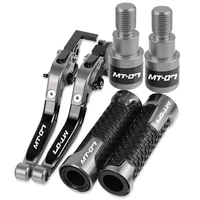for yamaha mt07 fz 07 2014 2021 motorcycle adjustable telescopic folding tie rod brake clutch levers handlebar handle grip ends