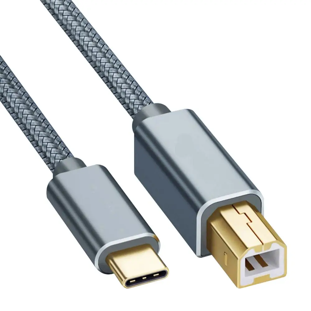 

Durable Nylon Braided Computer Scanner Printer High Speed Printer Cable USB Type-C to USB B 2.0 For Epson HP Brother