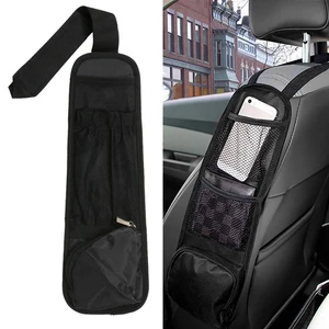 Car Seat Side Storage Hanging Bag Auto Seat Organizer Multi-Pocket Drink Card Holder Mesh Car Organizer Interior Accessories