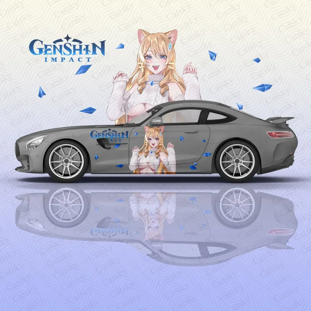 Navia аниме девушка автомобильная наклейка цветок виниловые наклейки для