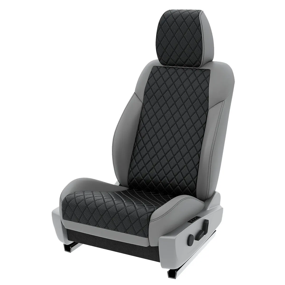 Чехлы на сиденья Land Rover Discovery 3 2004-2009 Серый Черный