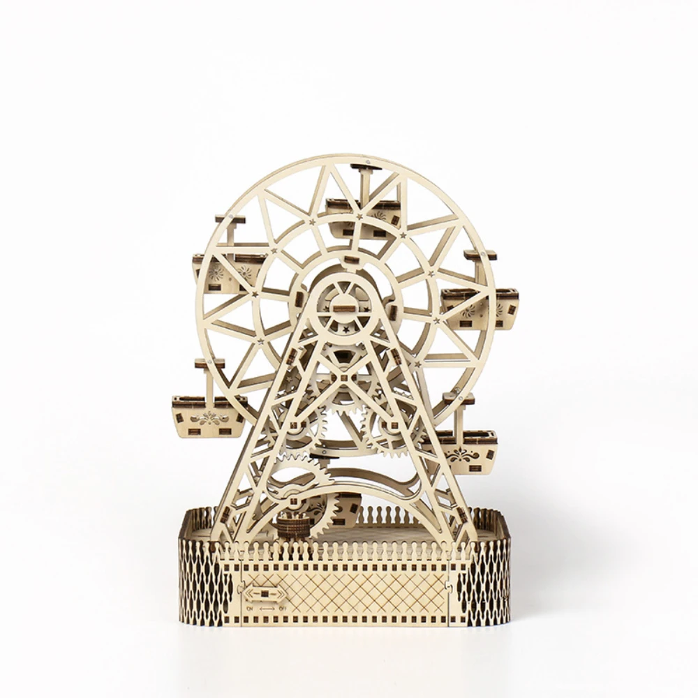 

Laser Cutting 3D Wooden Puzzle Toys Child DIY Ferris Wheel Assembly Kits Building Blocks Models Desk Decoration for Kids & Adult