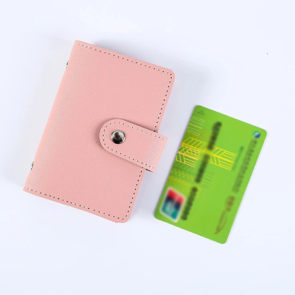 24 Bits Credit Card Holder Business Bank Card Pocket Pu Large Capacity Card Cash Storage Clip Organizer Case ID Holder Pouch