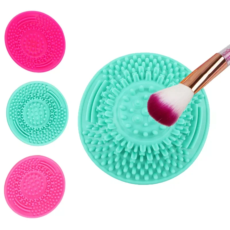 

NEW Makeup Brush Cleaner Pad Foundation Makeup Brush Scrubber Board Pad Make Up Washing Brush Gel Cleaning Mat Hand Tool