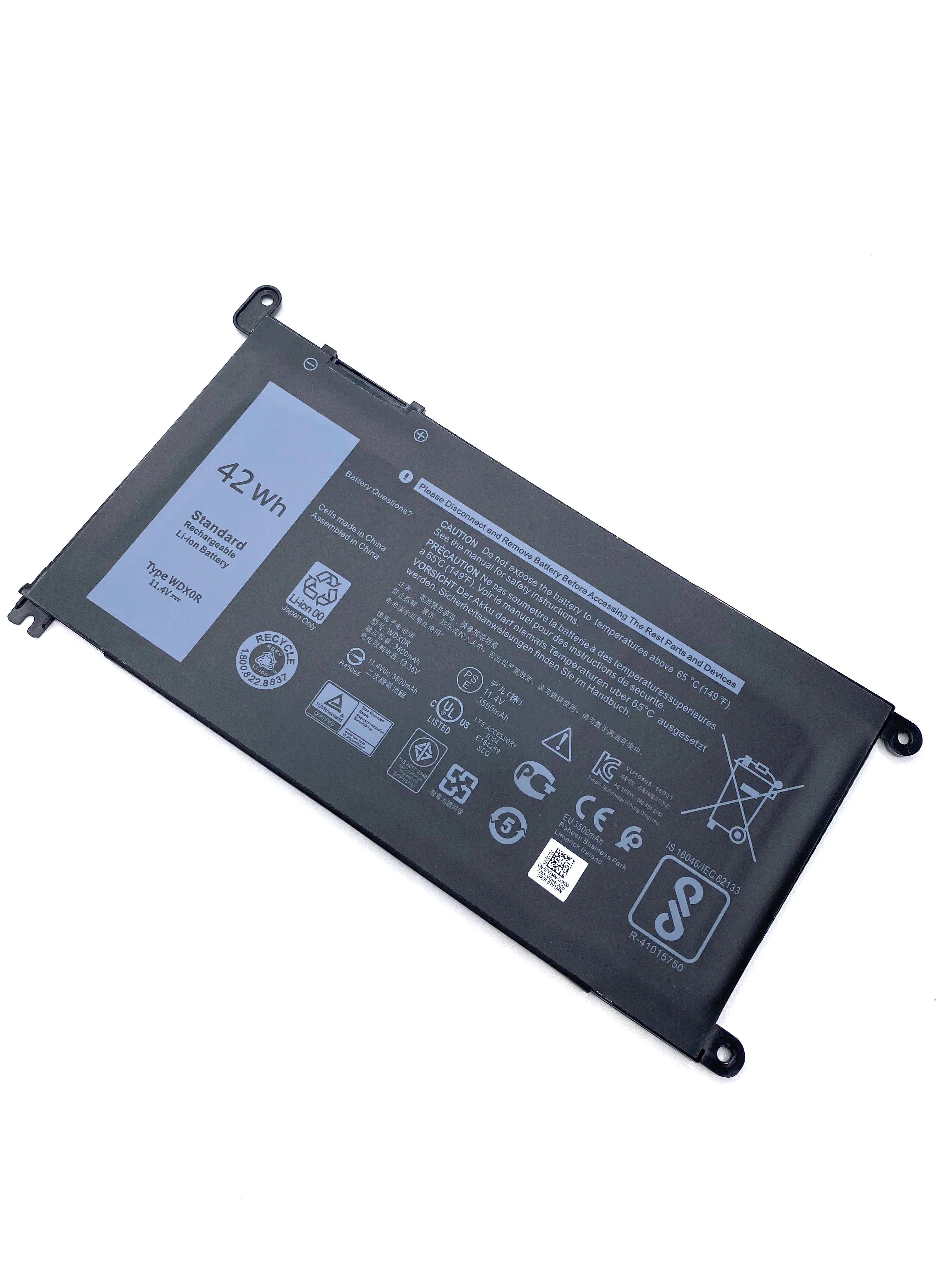 Новый аккумулятор для ноутбука WDX0R 42 Втч Dell Inspiron 13 14 5368 5567 7560 5767 7472 7460 7368 7378 5565 Latitude
