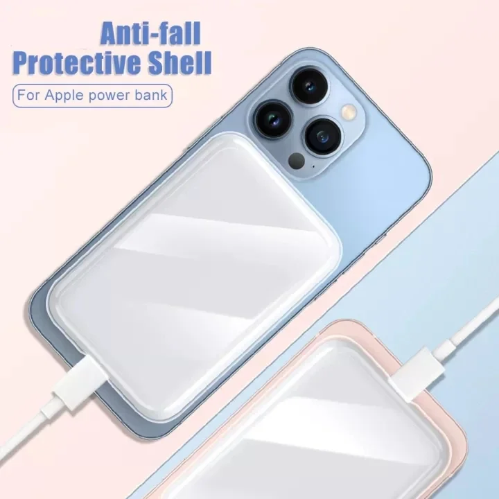 Прозрачный чехол для Apple MagSaf внешний аккумулятор противоударный бампер
