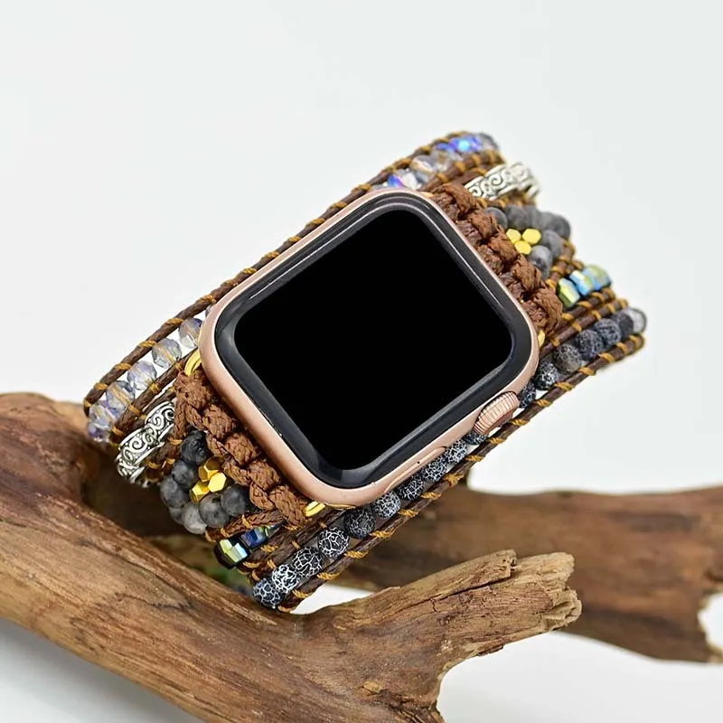Natural Stone DIY Strap for Apple Watch Ultra 49mmband 41mm 45mm 44mm 40mm 38mm 42mm Bracelet Correa for IWatch Series 5 7 6 SE