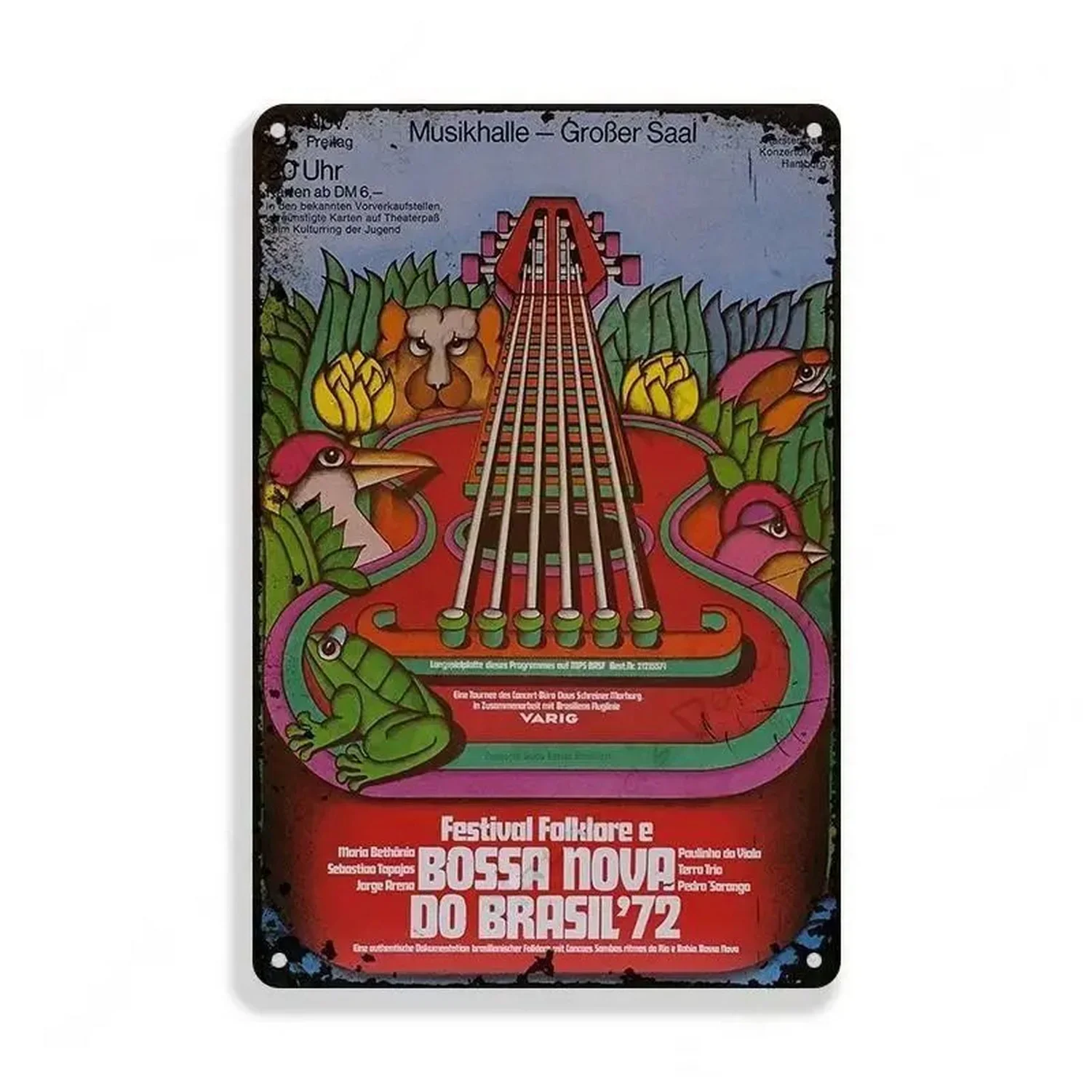 Bossa Nova Металлические Жестяные Вывески Настенный Декор Винтажная Музыкальная