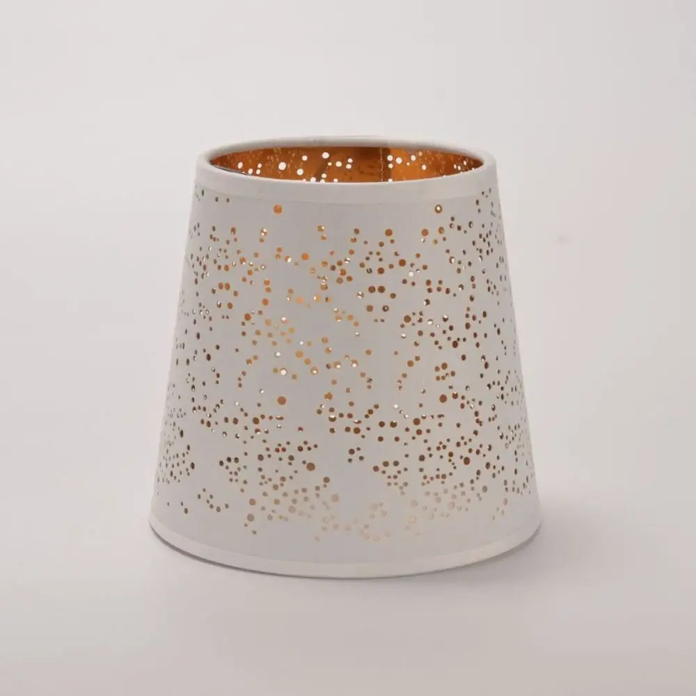 

Hollow-Out Cloth Lamp Shade New Reusable Internal Golden Lampshades Ambience Protective Light Fittings Clip Bulb-Lampshade Home