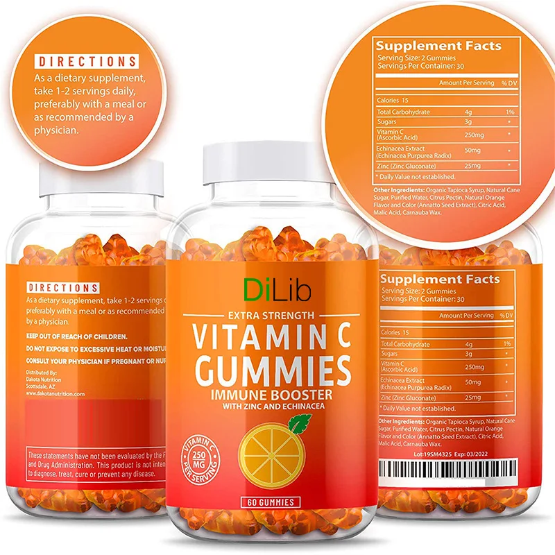 

Little Bear Zinc + Vitamin C Gummies Strength Vitamin C Gummies Immune Booster Prevent Viruses Vitamins C Supplements