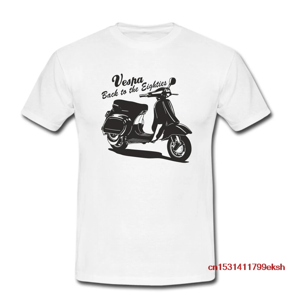Футболка Vespa, роликовый скутер, мопед, ретро 80er Mofa Biker Rollerfahrer
