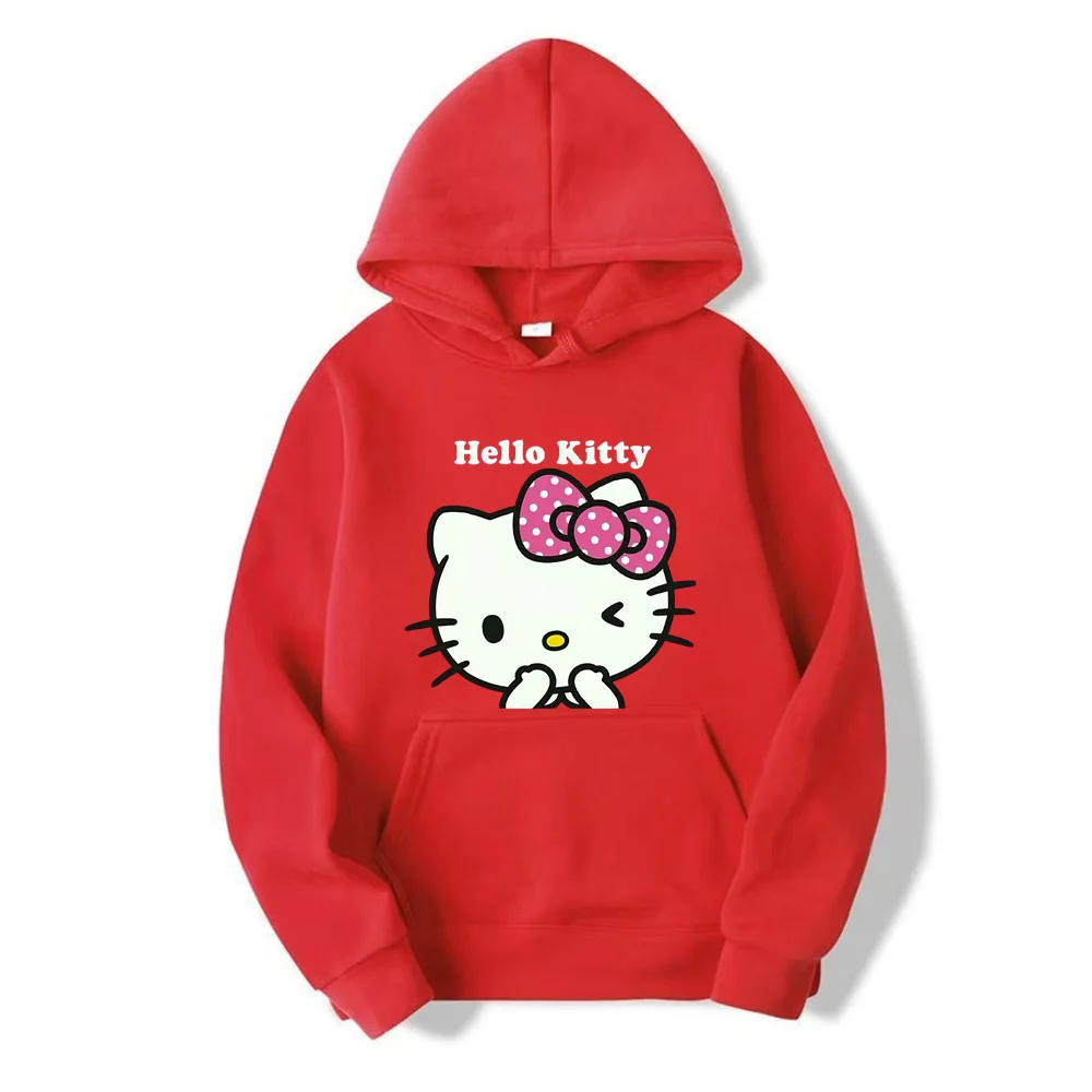 Новинка 2023 года женская зимняя куртка милая кавайная Hello Kitty с мультяшным принтом