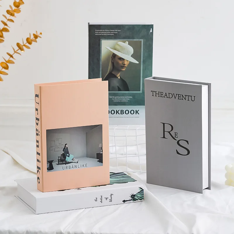 5P Роскошные домашние Поддельные Украшения для книг коробка хранения Современное
