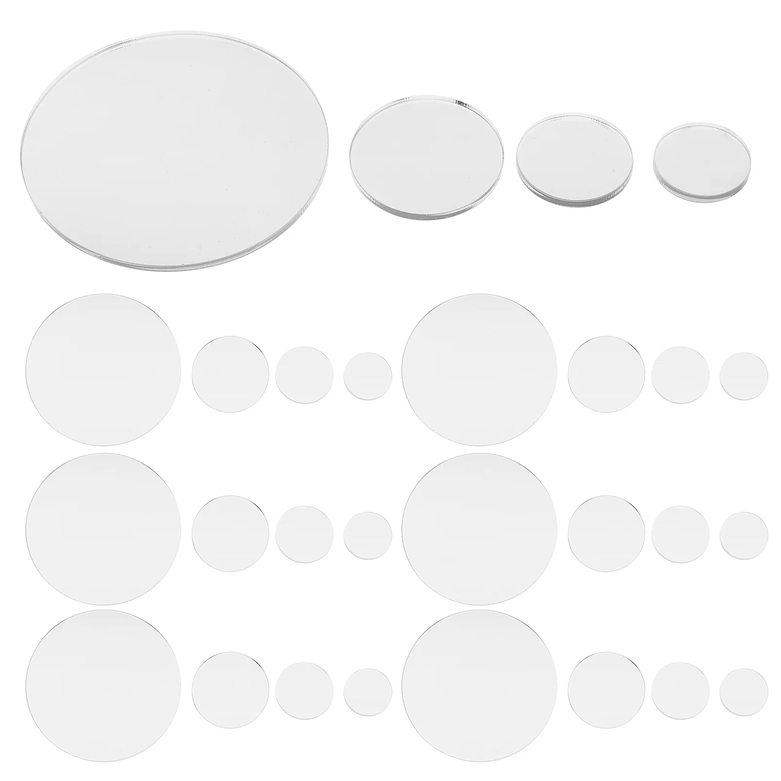 

25/30/40/80mm Acrylic Round Model Miniature Base Action Figure Display Stands DIY Materials