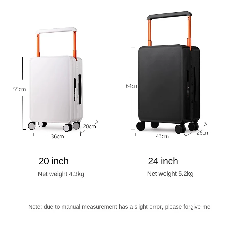 Чемодан на колесиках с широким колесом 20/24 дюйма цвет в ассортименте