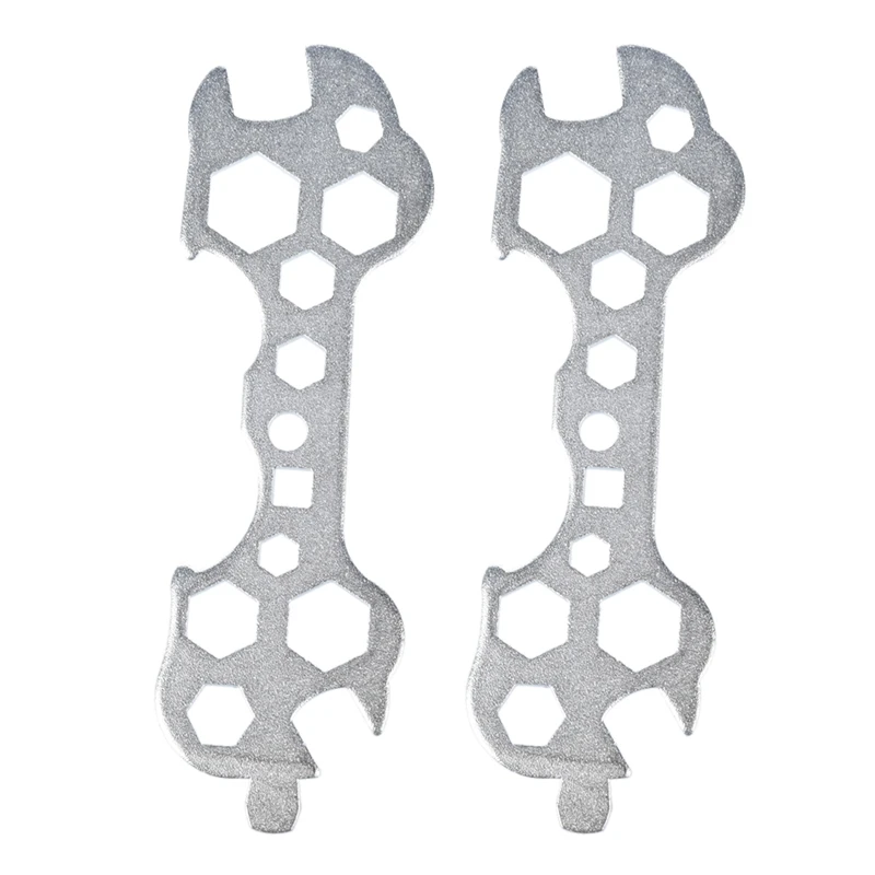 

2X 15In1 Bike Bicycle Cycle Repair Steel Wrench Spanner Tool Multipurpose Nut Bolt