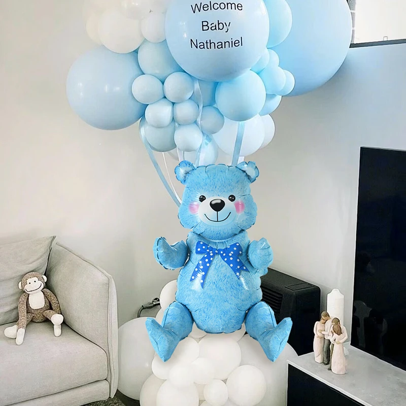 

Baby Bear Foil Balloon Boy Girl Happy Birthday Cartoon Animal Bear Balloons For Baby Shower Kids Birthday Party Decor Globs Gift