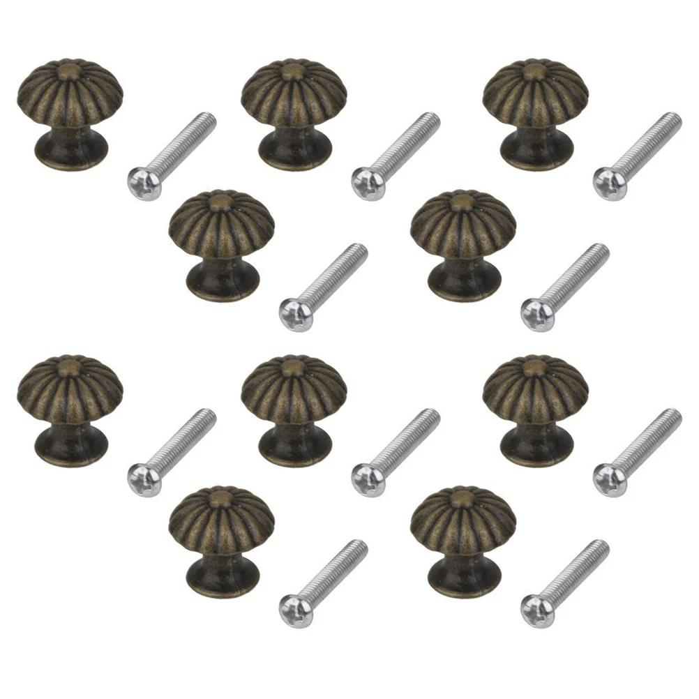 

10pcs Useful Practical Round Drawer Handle Handle Mini Cabinet Handle Vintage