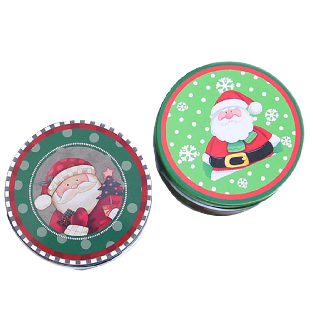 

2Pcs Tinplate Boxes Practical Creative Durable Candy Jars for Party Home