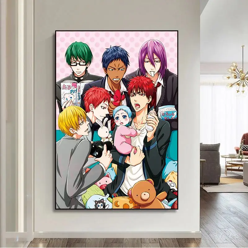 Anime Kuroko's Basketball DIY Sticky Poster HD Quality Wall Art Retro Plakaty do domu Estetyczna sztuka Malarstwo ścienne
