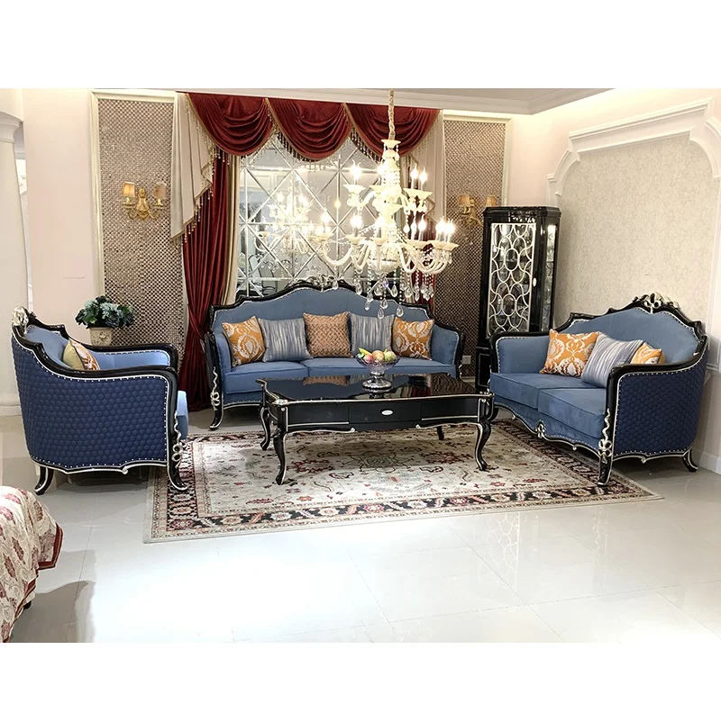 

Тканевый диван в европейском стиле, сочетание 123, для гостиной, легкий роскошный маленький и средний размер, семейный диван из цельной древе...