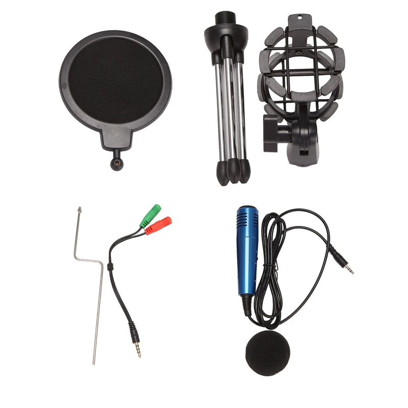 

Desktop Microphone Stand With Shock Mount Microphone Clip Condenser Microphone Set