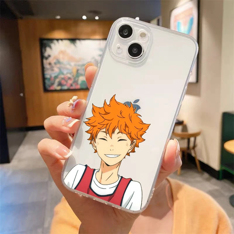 Haikyuu Anime Volleyball Luxury Transparent Soft Phone Case For iPhone 14 13 12 11 Pro Max XS X XR SE3 7 8 Plus Shockproof Cover