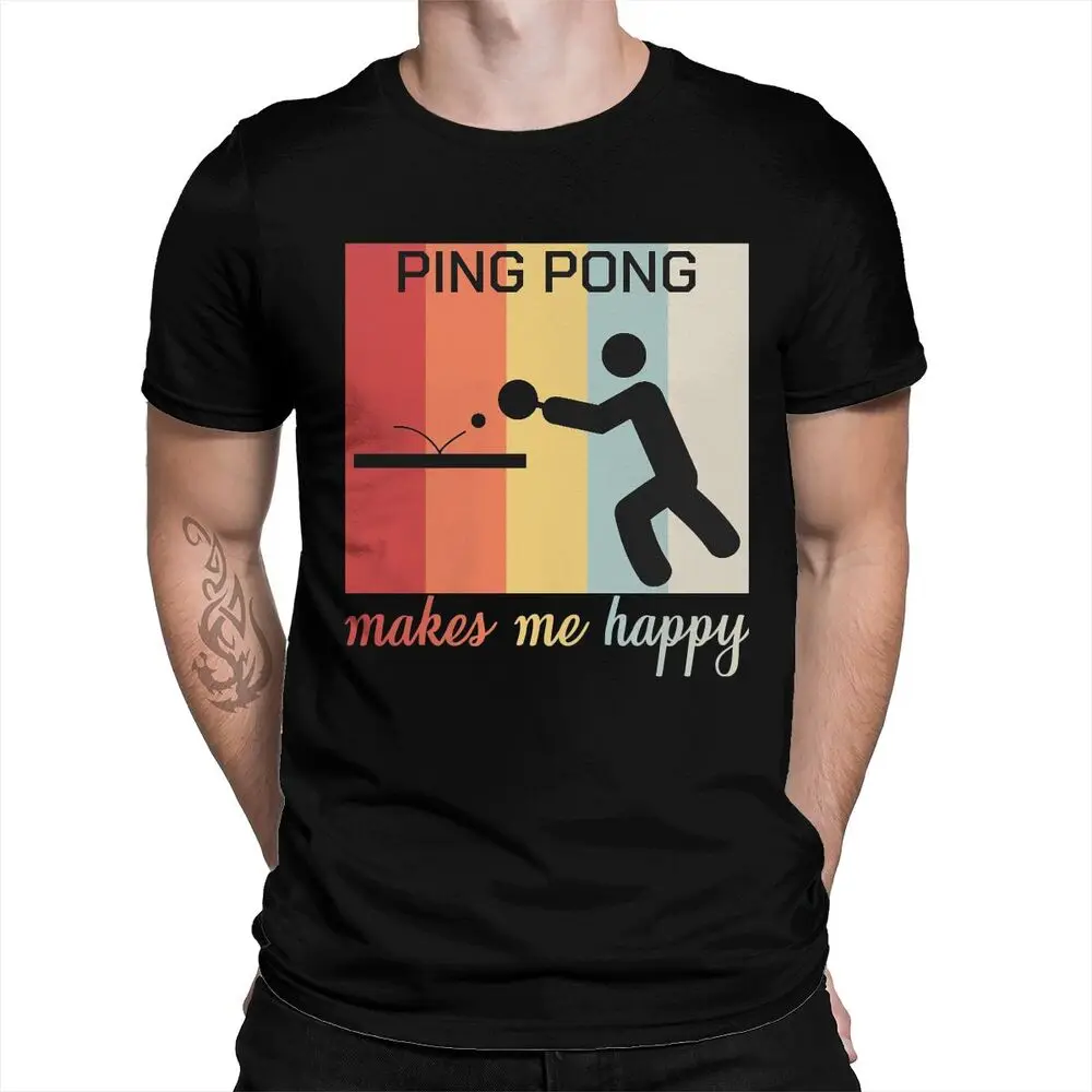 Funny Ping Pong Table Tennis Rackets 2021 New Arrival T-Shirt  Spin Butterfly Unique Design Shirt Crewneck Cotton for Men TShirt